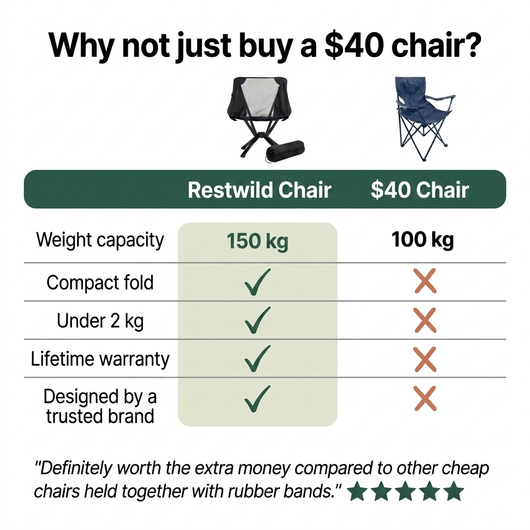 Lightweight Folding Camping Chair – Compact & Supports Up to 150 kg